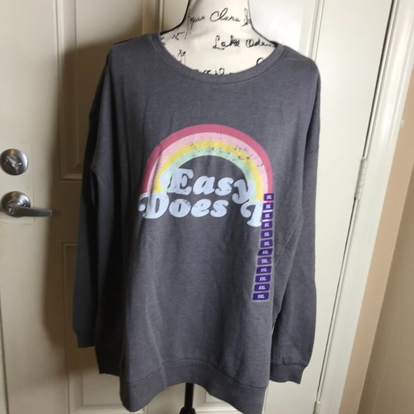 Wildfox Tops - NWT Wildfox Women's Crew Neck Fleece Sweatshirt "Easy Does It" ~ Size XXL